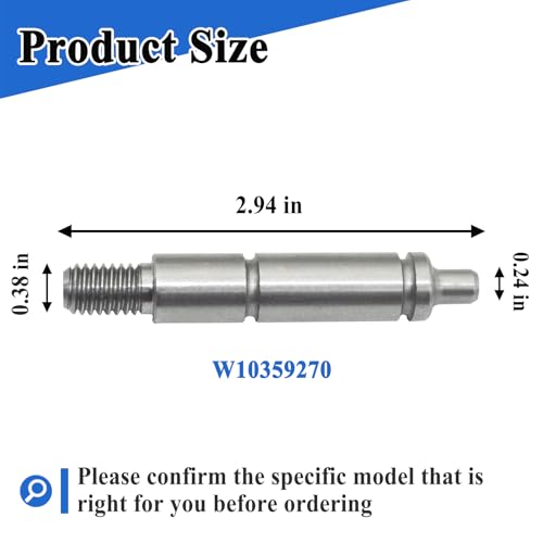 Zeiboat W10359270 Dryer Drum Shaft Replacement, Left Side Roller Shaft, Replaces AP6020387, WPW10359270, 1878661, 239480, etc - Image 2