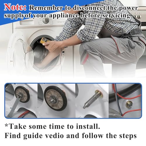 Zeiboat W10359270 Dryer Drum Shaft Replacement, Left Side Roller Shaft, Replaces AP6020387, WPW10359270, 1878661, 239480, etc - Image 4