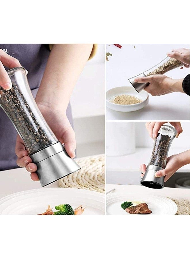 Bestofhome طقم من مطحنتين للملح والتوابل مع غطاء من الفولاذ المقاوم للصدأ. - Image 3