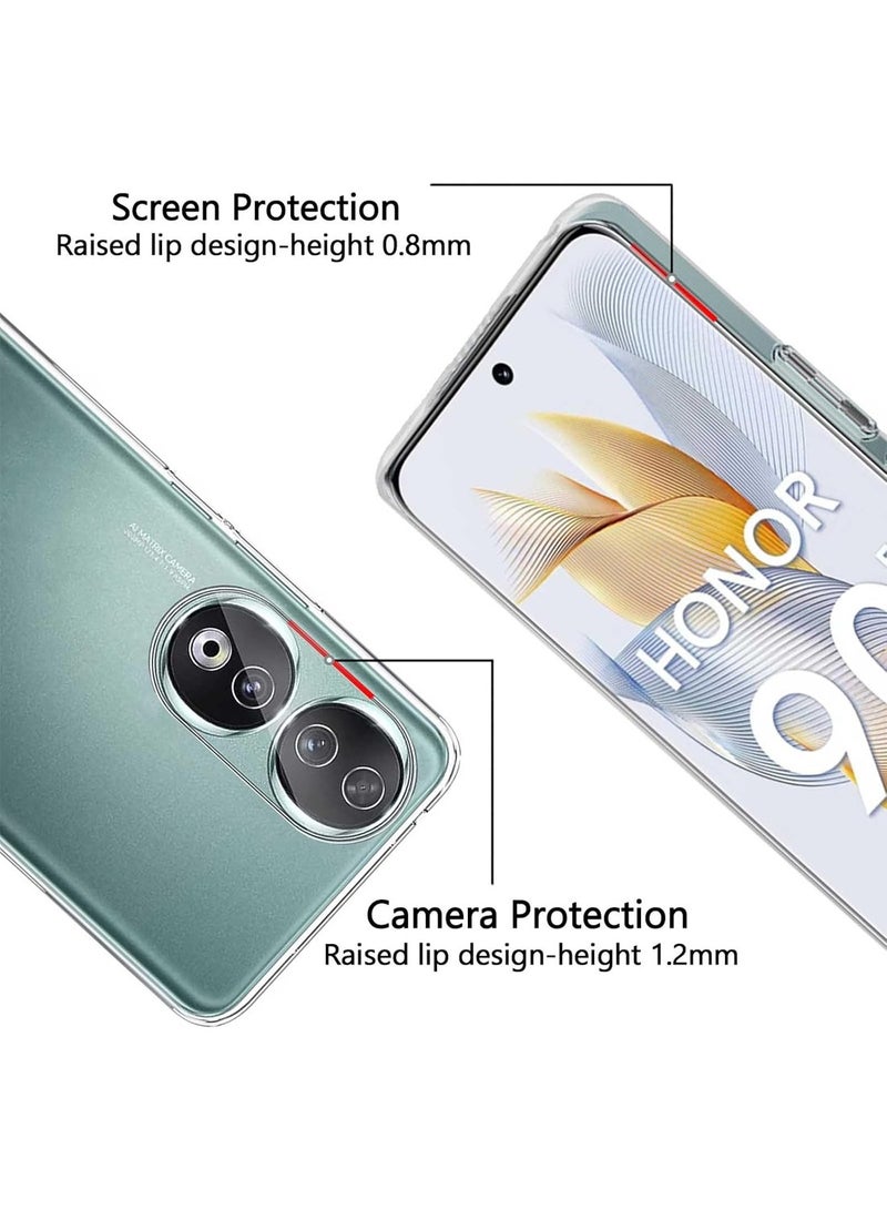 Techie Honor 90 TPU Soft Corner Ultra Slim Clear Case Shockproof Anti Fingerprint Transparent Protective Back Cover - Image 2