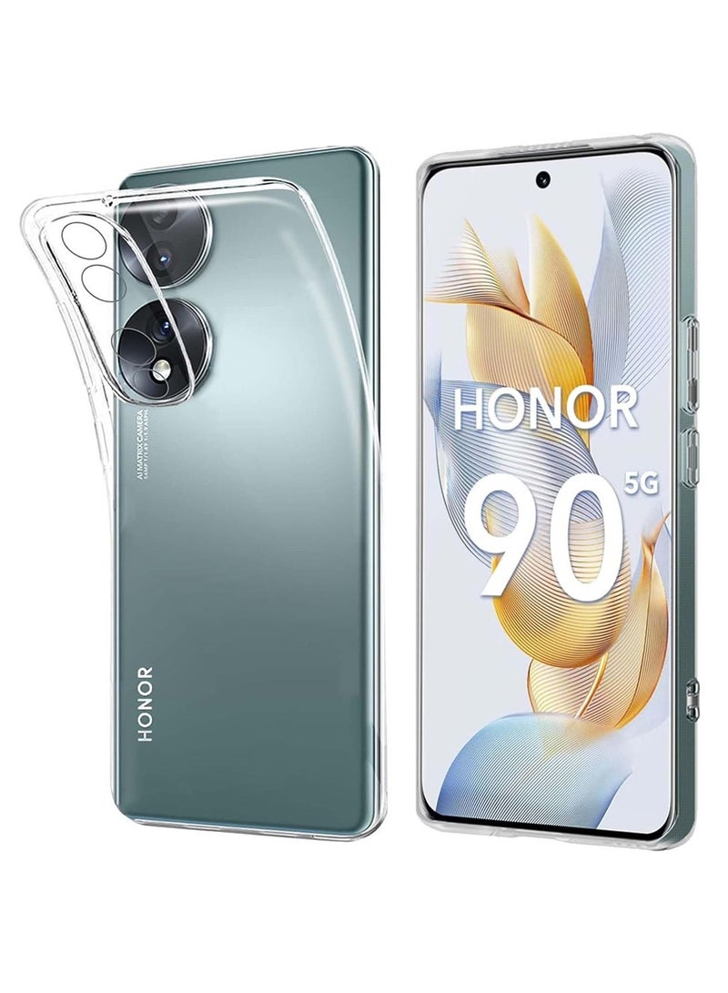 Techie Honor 90 TPU Soft Corner Ultra Slim Clear Case Shockproof Anti Fingerprint Transparent Protective Back Cover - Image 1