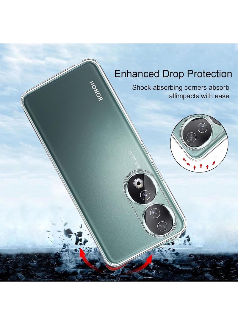 Techie Honor 90 TPU Soft Corner Ultra Slim Clear Case Shockproof Anti Fingerprint Transparent Protective Back Cover - Image 3