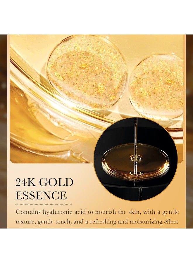 زوزو جوهر الذهب عيار 24 قيراطا ، مصل الببتيد للوجه ، حمض الهيالورونيك ، حمض الهيالورونيك المرطب ، سيروم الوجه المضاد للشيخوخة بحمض الهيالورونيك ، للبقع الداكنة والخطوط الدقيقة ، للعناية ببشرة النساء (30 مل) - Image 3