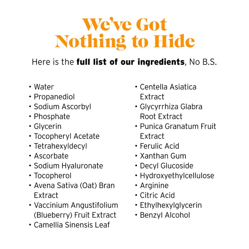 NO B. S. NO BAD STUFF No Bad Stuff - Vitamin C + E Serum - Firming Face Serum for Anti-Aging, Smooths, Hydrates, Plumps Fine Lines & Reduces Dark Spots (1 fl oz) - Image 3