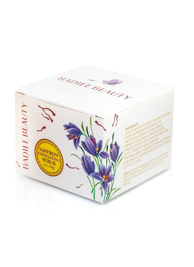 BADIEE BEAUTY Badiee Beauty Saffron Exfoliating Scrub, For All Skin Types Specially Rough and Dull Skins, Revitalize Your Skin and Make It Smooth and Radiant 50 g  - Image 5