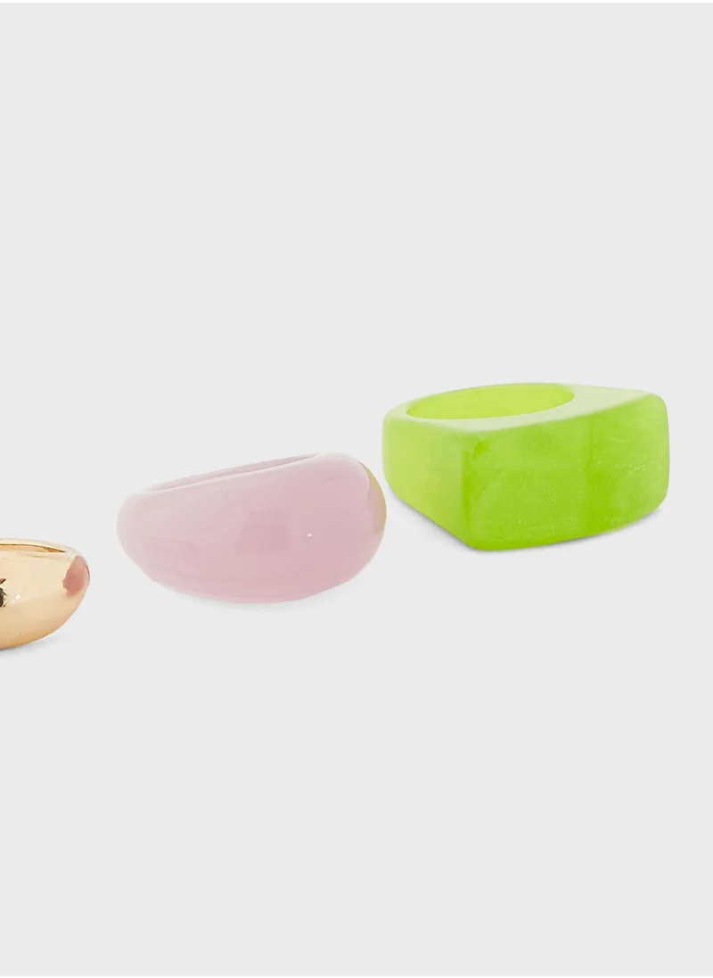 MONKI Plastic Rings Set
