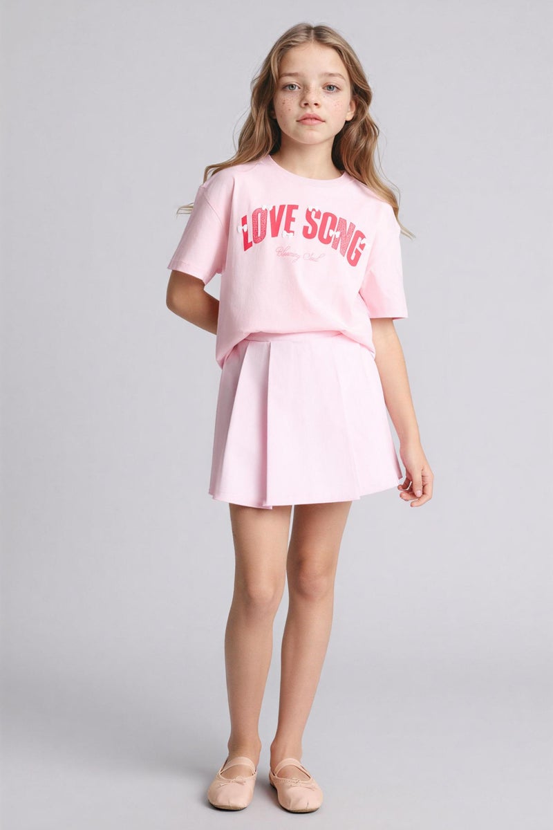 DeFacto Pink Girl Girl Gabardine Skirt Casual - Image 1