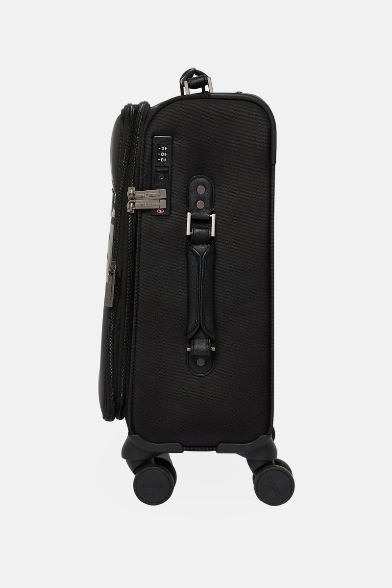 ICEBERG 20 Inch Brand Logo Compact Spinner Luggage, Black - Image 3