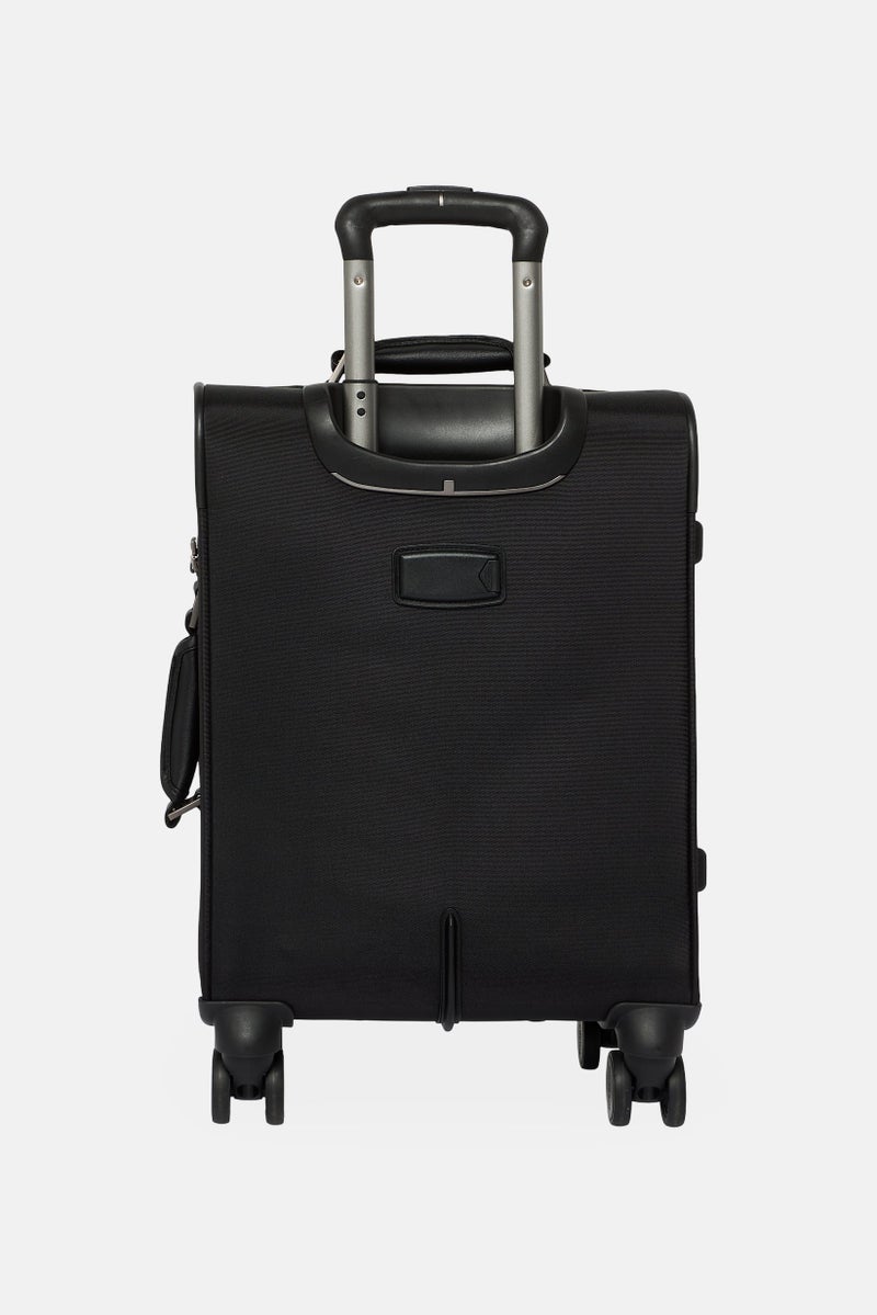 ICEBERG 20 Inch Brand Logo Compact Spinner Luggage, Black - Image 2