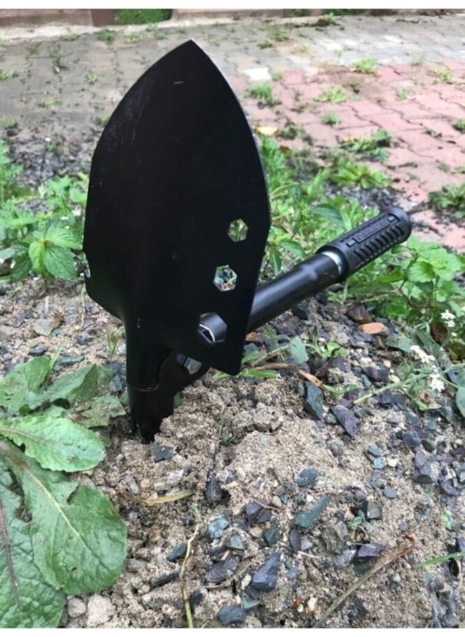 Axe Tools Ax Tools Folding Hoe Hammer Shovel Knife Saw Set in Green Camouflage Bag  - Image 3
