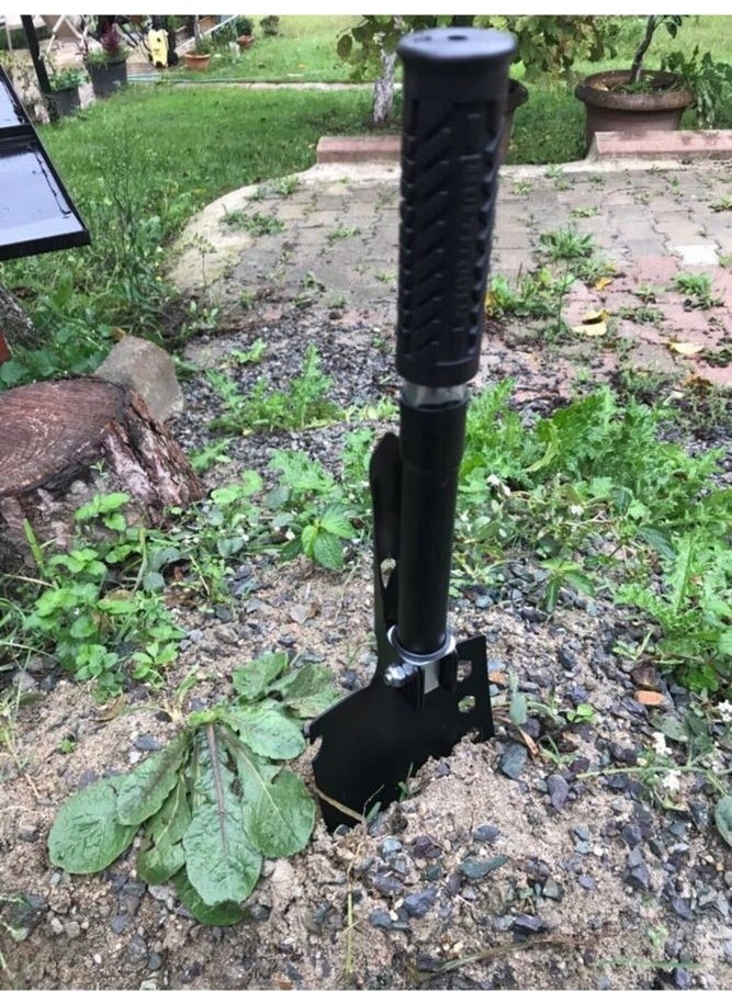 Axe Tools Ax Tools Folding Hoe Hammer Shovel Knife Saw Set in Green Camouflage Bag  - Image 2