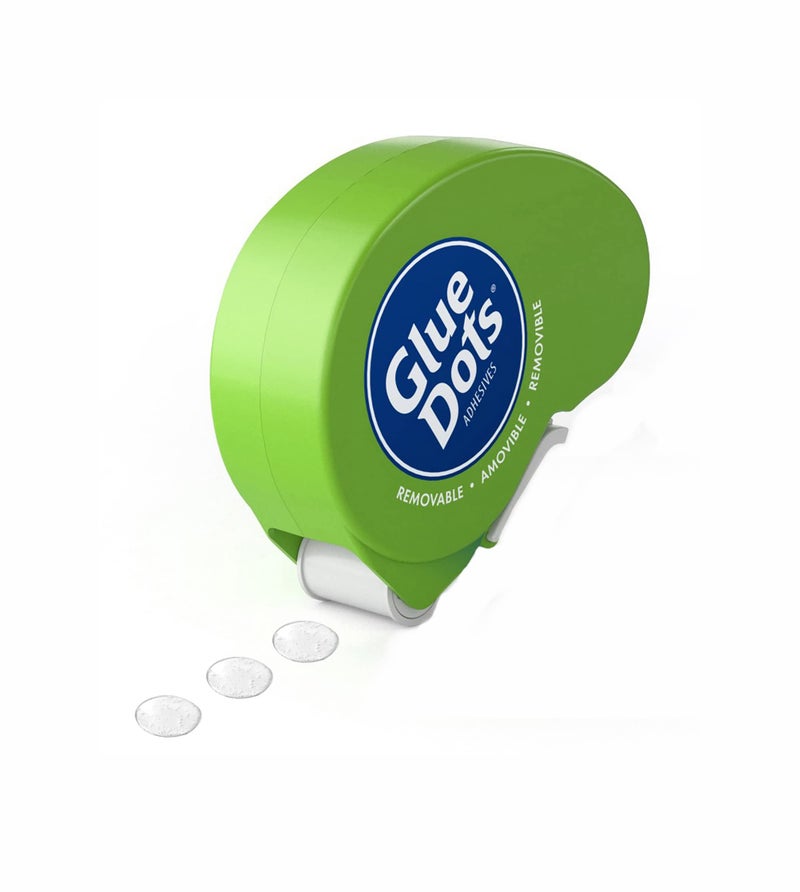 Glue Dots نقاط الغراء، نقاط قابلة للإزالة، موزع Dot N' Go، مزدوج الجوانب، 3/8 بوصة، 200 نقطة، شريط غراء للحرف اليدوية، نقاط لاصقة، بديل الغراء السائل، شفاف - Image 1