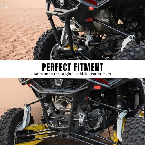 SLORIMOD Rear Bumper for Can Am Maverick R 2024+, Combined Heavy Duty Rear Pre-Runner Bumper Rear Brush Guard Protector for Can Am Maverick R MAX X RS 2024-2025 Models Accessories, Replace #715007172 - Image 5