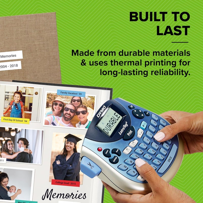 DYMO LetraTag LT-100T Label Maker - Portable Thermal Printer with QWERTY Keyboard, Blue - Image 5