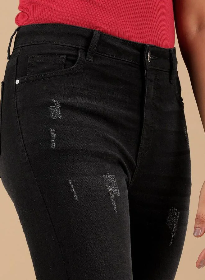 Freehand Freehand Women Black Skinny Fit Solid Jeans