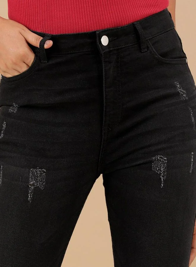 Freehand Freehand Women Black Skinny Fit Solid Jeans