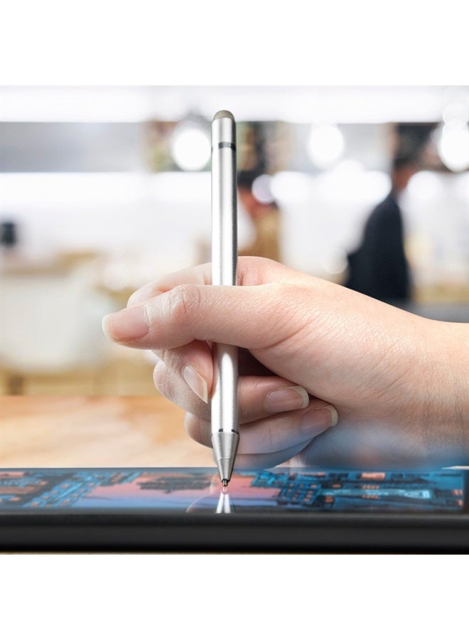 BoxWave Stylus Pen Compatible with Samsung Galaxy Tab A7 (7.0 in) - AccuPoint Active Stylus, Electronic Stylus with Ultra Fine Tip - Metallic Silver - Image 5