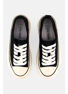 STEVE MADDEN Women Kiag Athletic Lace Up Causal Shoes, Off-White  - Image 3