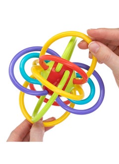 Nuby Lots A Loops Sensory Multicolor Teether And Baby Rattle Toy - 3+ Months - Baby Teething Toy  - Image 2