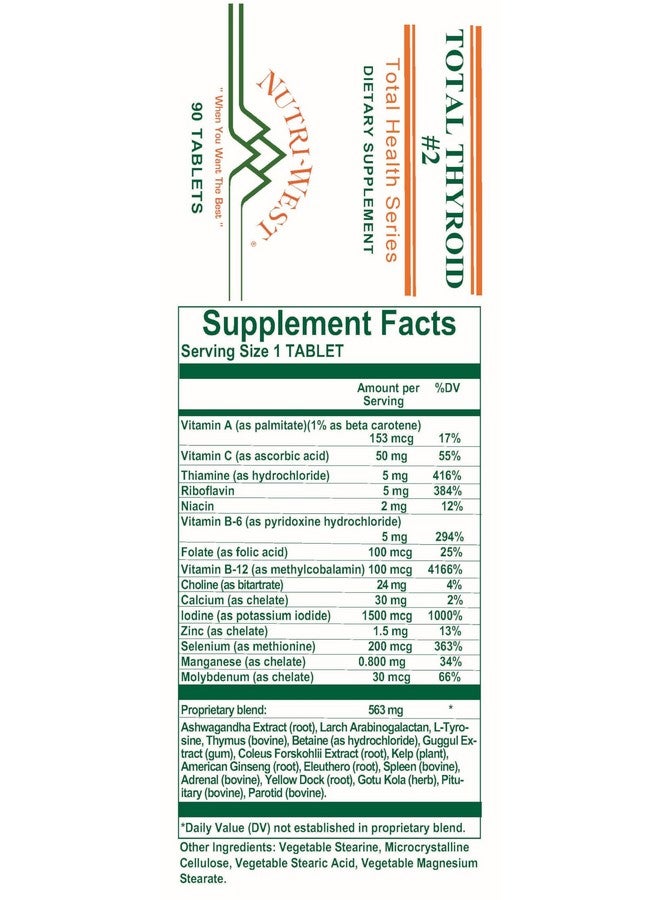 Nutri-West - Total Thyroid #2 90 ct - Image 2