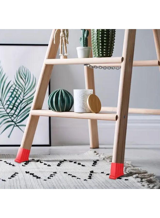 2pcs Heavy Duty Red Anti Slip Ladder Foot Covers Serrated Base MOLLE Grip - Image 5