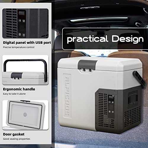 Alpicool P18 Portable Fridge 12 Volt Car Refrigerator 19 Quart Freezer for Fishing, Camping, RV, Truck, Boat-12/24V DC - Image 3