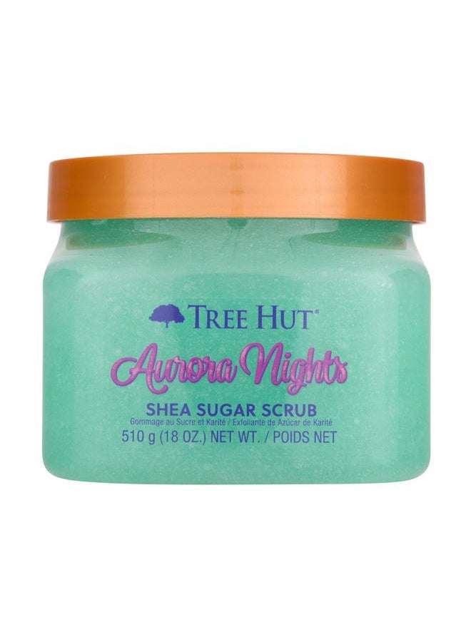 Tree Hut Aurora Nights Shea Sugar Scrub, Exfoliating, Hydrating & Moisturizing Body Scrub with Shea Butter & Nourishing Essential Oils, Smooth & Soften Skin, 18 oz - Image 1
