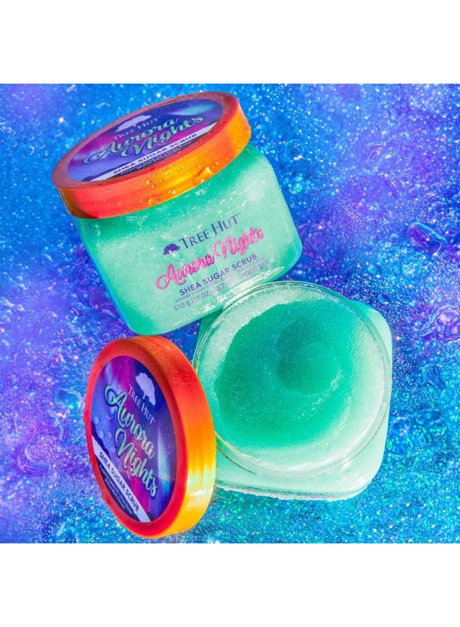 Tree Hut Aurora Nights Shea Sugar Scrub, Exfoliating, Hydrating & Moisturizing Body Scrub with Shea Butter & Nourishing Essential Oils, Smooth & Soften Skin, 18 oz - Image 2