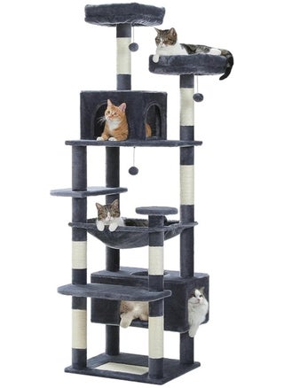 Large Cat Tree, Cat Tower for Large Cats, Cat Condo with Sisal-covered Scratching Posts and Pads, 2 Padded Perch, Dual Condo and Basket for Indoor Cats (Large 184 cm) - pzsku/Z9BEF166A8993F4FA7766Z/45/_/1732970421/8ed84b43-1883-48d4-a06a-09d5e12b7d4f