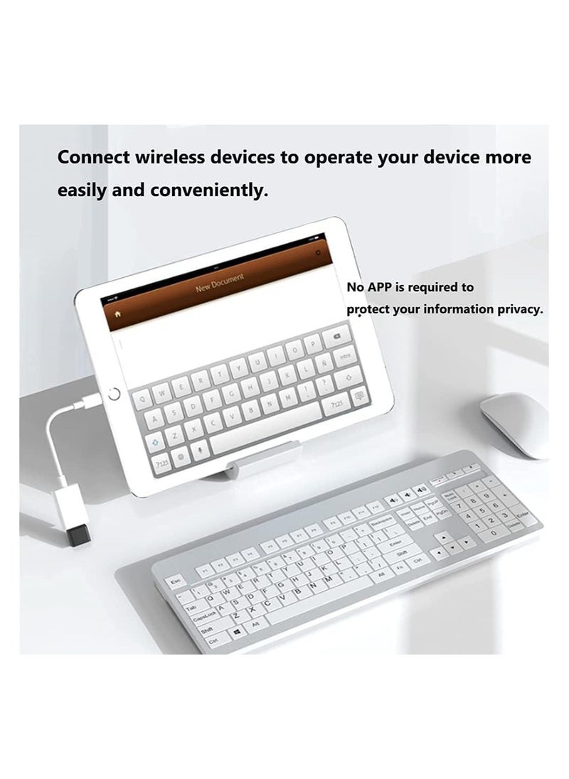 Lightning to USB Camera Adapter , 3.0 OTG Data Sync Cable for iPhone/iPad, Support Card Reader, Flash Drive, Mouse, Keyboard and Hubs, Plug and Play App Free, White