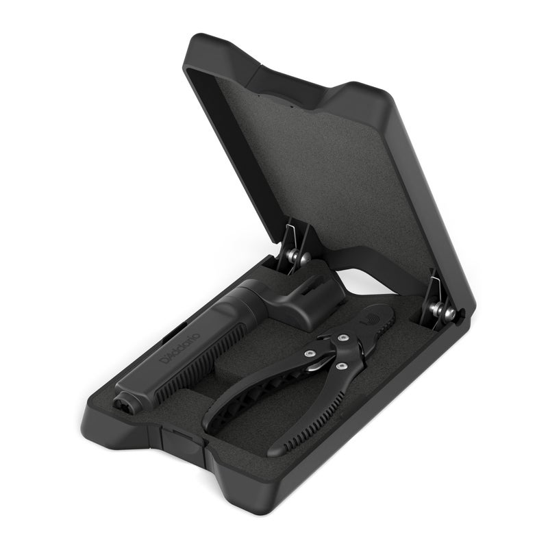 D'Addario Tour Grade Guitar String Changing Kit â€“ Peg Winder/Bridge Pin Puller Tool, Cutter & Storage Case with Built-In Neck Rest â€“ Tools for Setup, Repair, Maintenance - Image 2