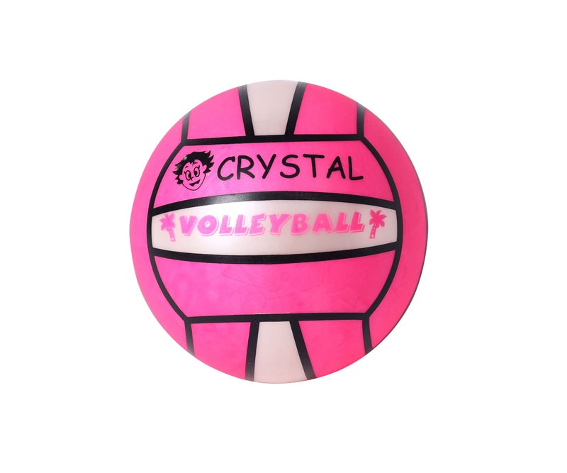 Jupiter Industries® Inflatable Vinyl Ball for Swimming Pool & Garden| Perfect ball for Children, with 2 Inflating Pins - PVC Ball for Kids to use at Pools, Beach, Outdoor & Indoor Play | Size : 22cm (9 Inches) | Crystalball Pink - Image 1