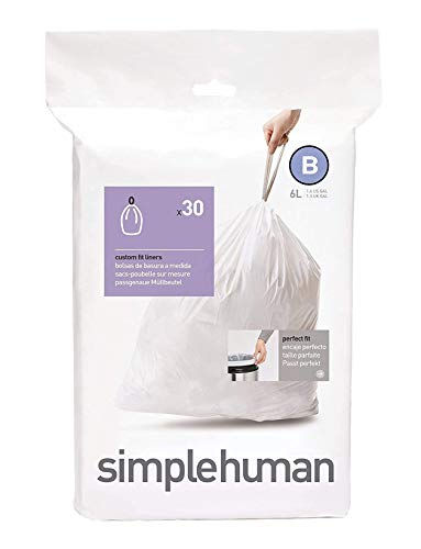 Simplehuman Bin Trash Can Bags Liners New 6l Litres Size B Box Pack of 30 - Image 1