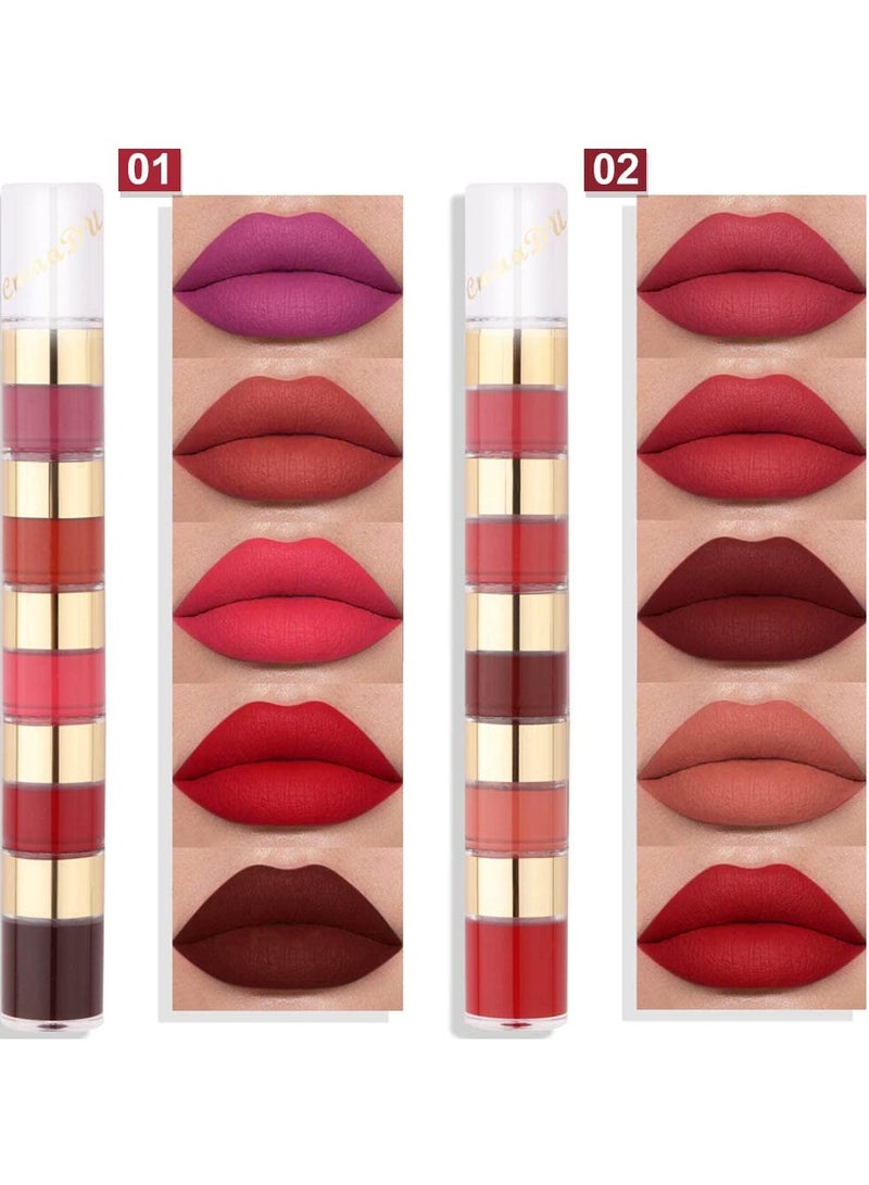 SYOSI Lipstick Set Liquid Matte 20 Colors Lip Stick for Dark Skin Women, Dark Red Mat Matt Long Lasting 24 Hour lipstick lapiz mate - Image 3