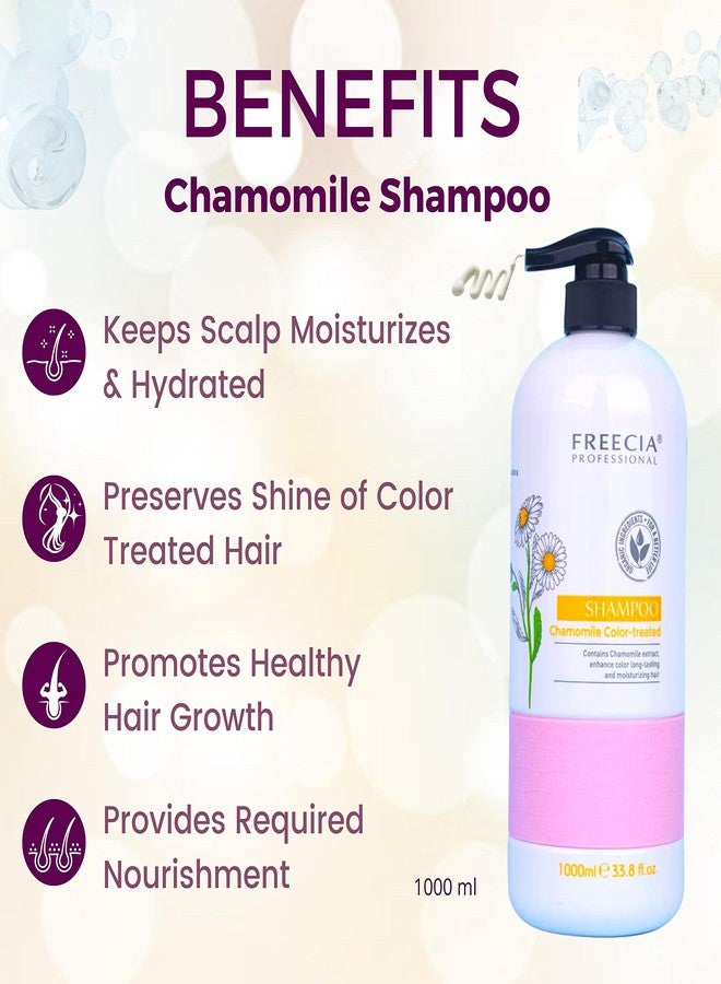 FREECIA® Professional Chamomile Color Treated Shampoo Anti-Dandruff | Hair Nourishment | Best Shampoo & Conditioner | Bring Shine Smoothness | Knot-Free Look| Unisex | 1000ml - Image 3
