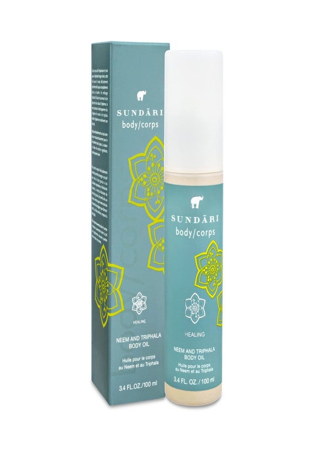 SUNDARI Neem and Triphala Body Oil - 3.4 Fl Oz, Nourishing Ayurvedic Formula, Deep Hydration, Skin Softening & Rejuvenation, All-Natural Ingredients - Image 4