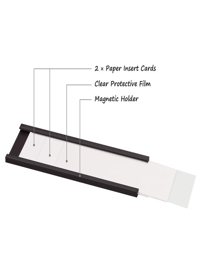 Realth C Channel Magentic Label Holders 30 Pack 2'' x 4'' with Paper Inserts and Clear Plastic Protectors, Magnetic Data Card Holders File Cabinet Labels for Metal Racks and Shelves - Image 3