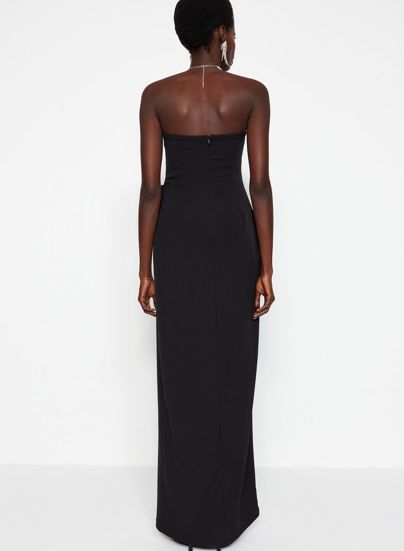 trendyol Black Woven Long Stylish Evening Dress, Night Graduation Dress (Tprss23Ae00005) - Image 5