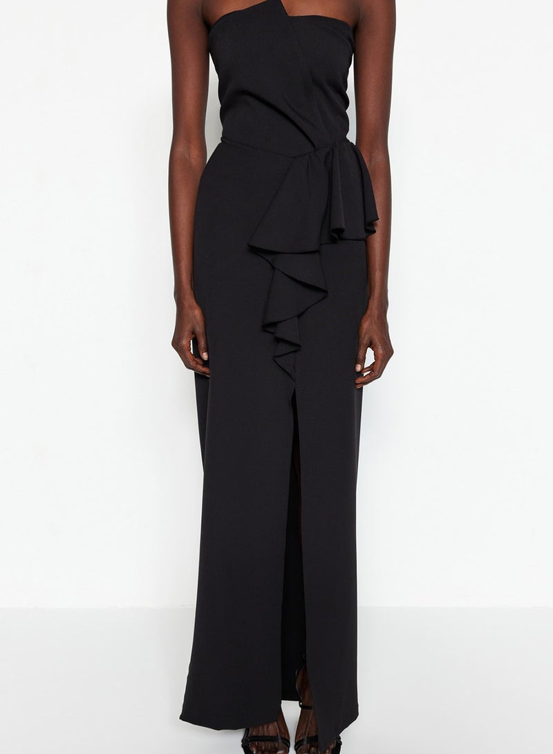 trendyol Black Woven Long Stylish Evening Dress, Night Graduation Dress (Tprss23Ae00005) - Image 4
