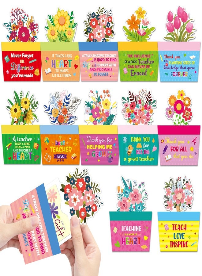 Fancy Land 12 Pcs Teacher Appreciation Gift Card Holders Money Card Sleeves Teacher Appreciation Gifts in Bulk for End of School Year Graduation - Image 1