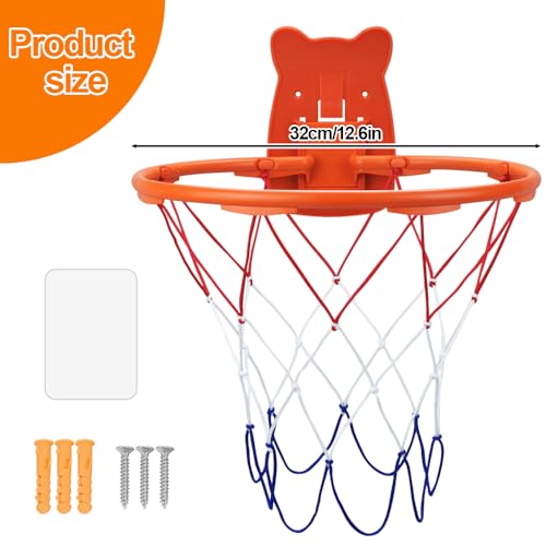 BLOCE Silent Basketball Hoop Indoor, 13" Wall Mount Ball Hoop for Door, Mounted Quiet Practice for Shooting (Hoop) - Image 2