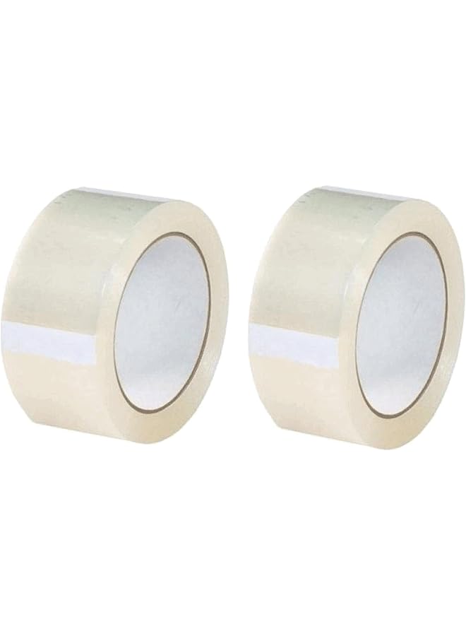 PROMASS 2 PACK Heavy Duty Clear Packing Tape 2 Inch Wide x 100 Yards Shipping, Office and Storage, Commercial Grade Carton Sealing Adhesive Industrial Tape 