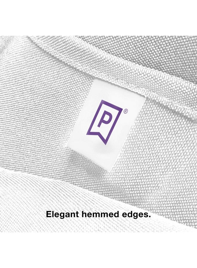 جي دي مودا مفرش طاولة مستطيل من جي دي مودا - 70 × 120 بوصة، مفرش طاولة أبيض لطاولة مستطيلة بطول 6 أو 8 أقدام - قماش متين قابل للغسل - مناسب لطاولة البوفيه وحفلات العطلات والعشاء وحفلات الزفاف وحفلات استقبال المولود - Image 4