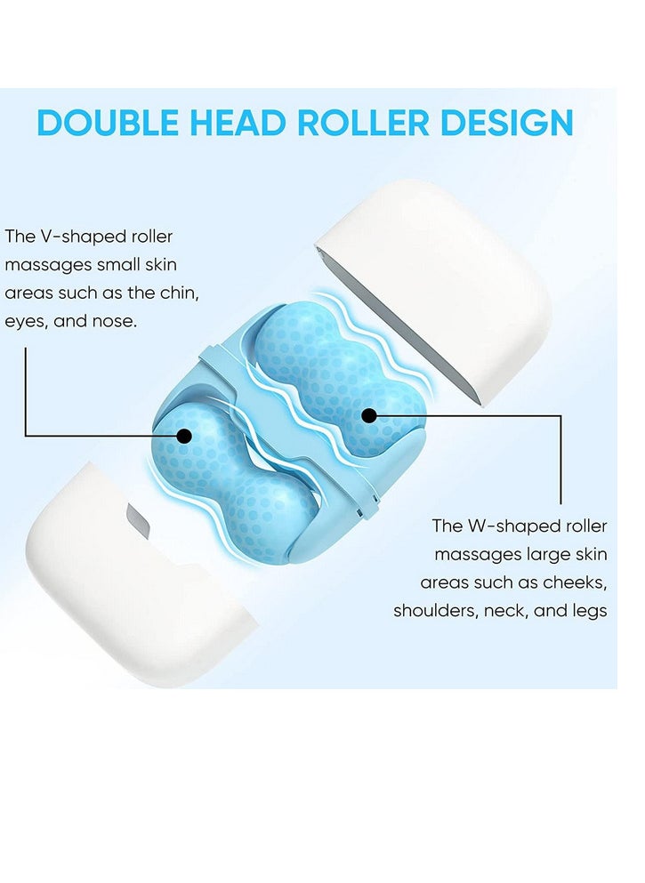 Generic - 2 in-1 Ice Roller for Face Skin Care Tool Personal Skin Cooling Ice Derma Roller Therapy Tools, Cold Facial Ice Roller Masin-1 Ice Roller for Face Skin Care Tool Personal Skin Cooling Ice Derma Roller Therapy Tools, Cold Facial Ice Roller Massager for Eye Puffiness, Migraine, TMJ Pain Relief & Minor Injury (Pink)sager for Eye Puffiness, Migraine, TMJ Pain Relief & Minor Injury (BLUE) - Image 1