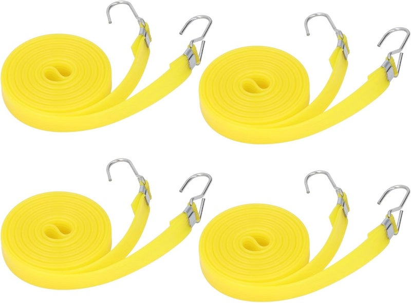 Bungee Cords with Hooks, Luggage Strap 10PCS Outdoor Bungee Cord PEP 2cm Width Heavy Duty Bungee Strap Tie Down Rope Elastic Cord with Hook for Transport (2.5M) - Image 5