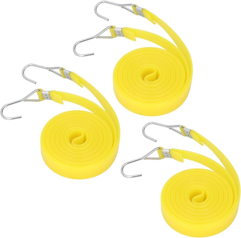 Bungee Cords with Hooks, Luggage Strap 10PCS Outdoor Bungee Cord PEP 2cm Width Heavy Duty Bungee Strap Tie Down Rope Elastic Cord with Hook for Transport (2.5M) - Image 3