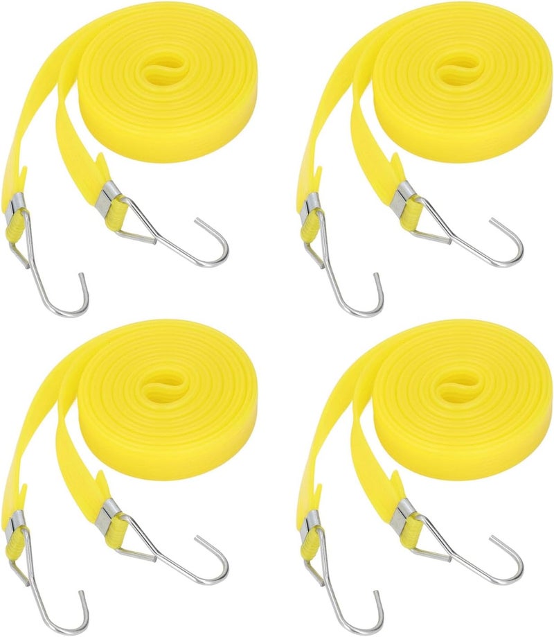 Bungee Cords with Hooks, Luggage Strap 10PCS Outdoor Bungee Cord PEP 2cm Width Heavy Duty Bungee Strap Tie Down Rope Elastic Cord with Hook for Transport (2.5M) - Image 1