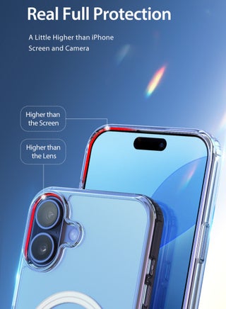 Clear Magnetic Case for iPhone 16 Plus, [MagSafe Compatible] Crystal Clear Shockproof Soft TPU Protective Cover, Supports Magnetic Car Mount & Wireless Charging - view 3