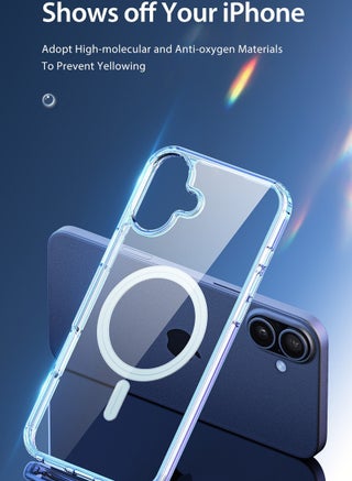 Clear Magnetic Case for iPhone 16 Plus, [MagSafe Compatible] Crystal Clear Shockproof Soft TPU Protective Cover, Supports Magnetic Car Mount & Wireless Charging - view 4
