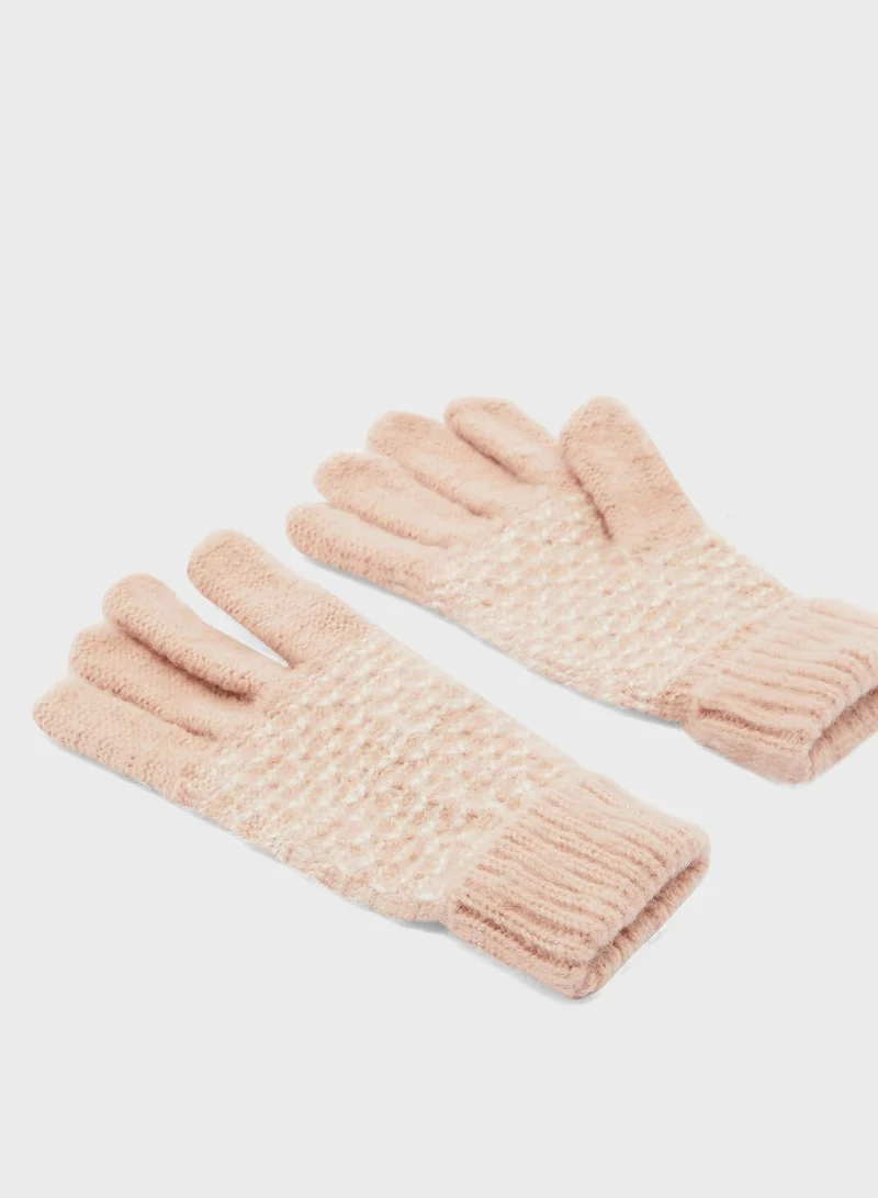 ELLA Chevron Bobble Gloves
